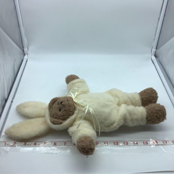 Teddy Bear wearing Bunny suit plush stuffed animal - Picture 4 of 6